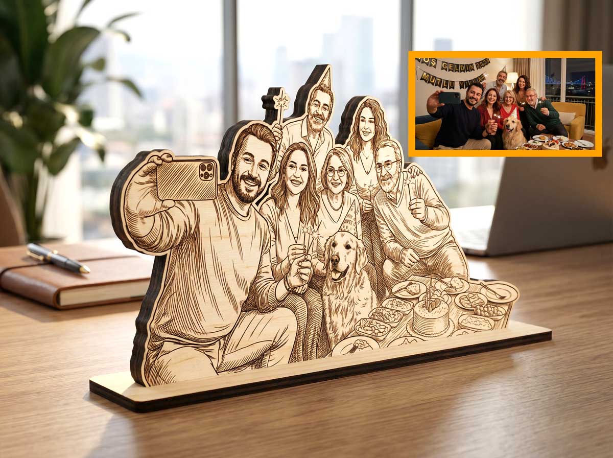 Aile Fotoğrafını Heykel Yap örnek 3