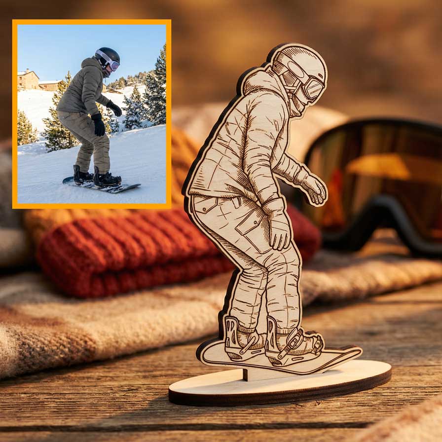 Snowboard & Kayak Heykeli örnek 1