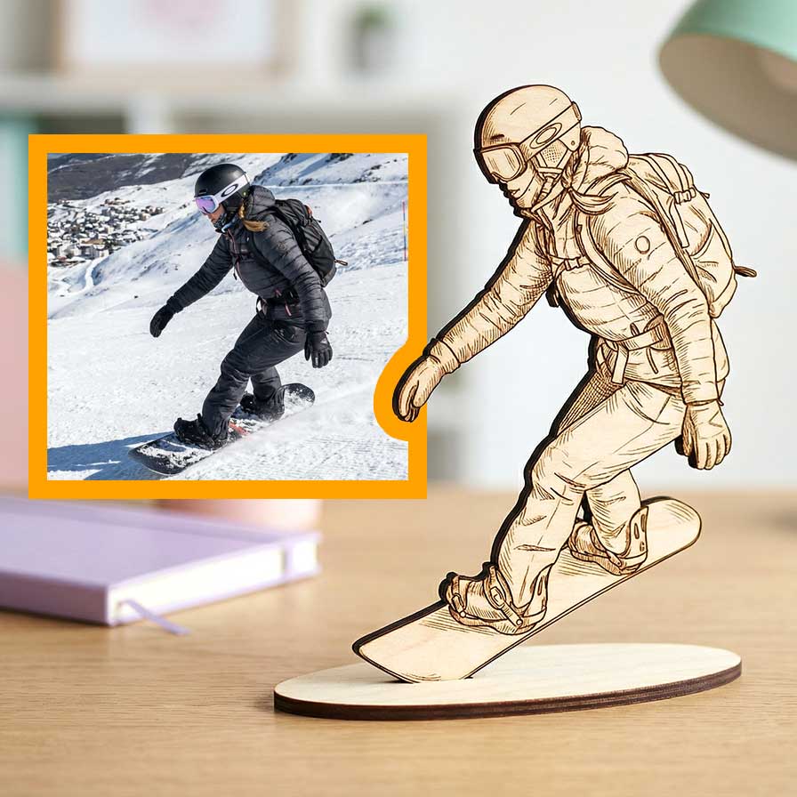 Snowboard & Kayak Heykeli örnek 2