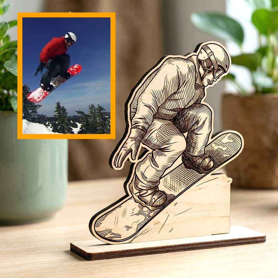 Snowboard & Kayak Heykeli örnek 3